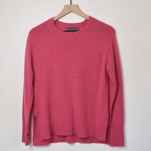 27 MILES MALIBU Cashmere Crewneck Thumb Hole Sweater Pink